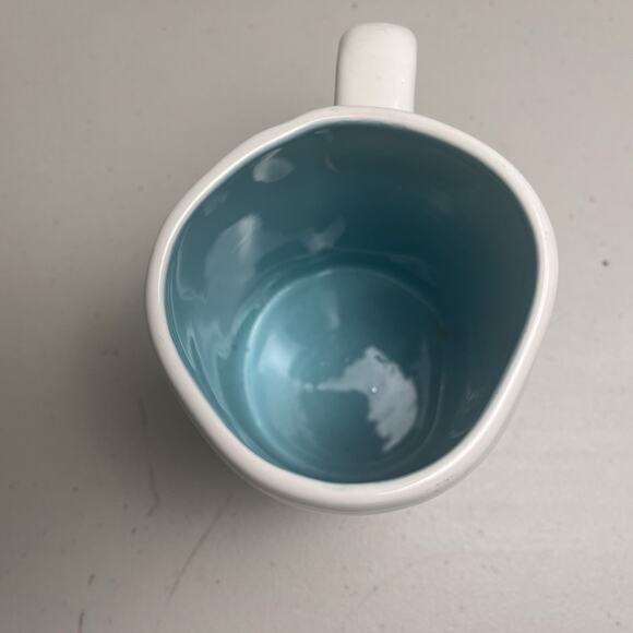 Rae Dunn Coffee Mug Throwing Shade Double Sided Blue Inside Sunglasses Funny EUC - Picture 9 of 9